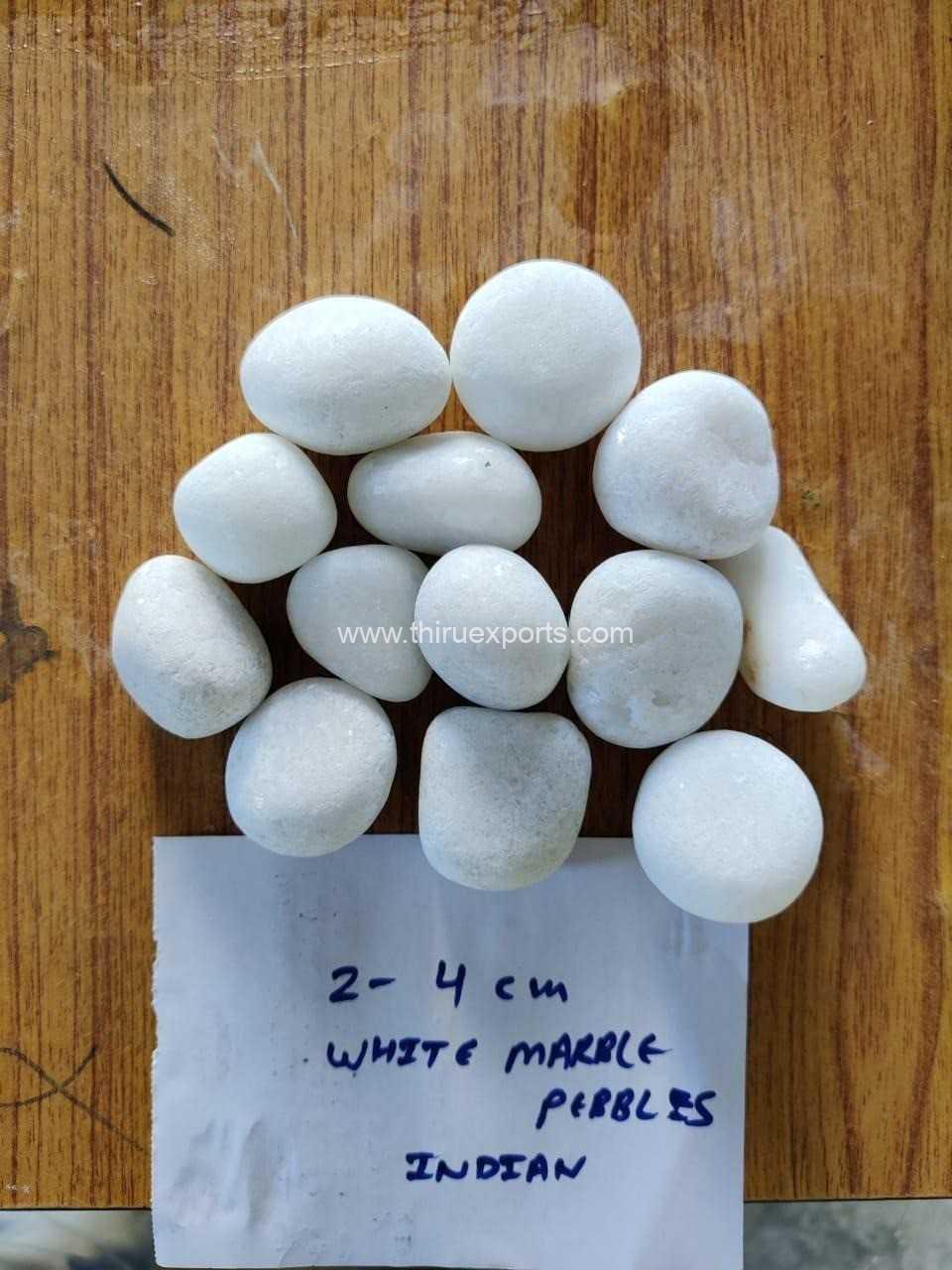 White Marble Pebble Stone( 2 - 4 cm)
