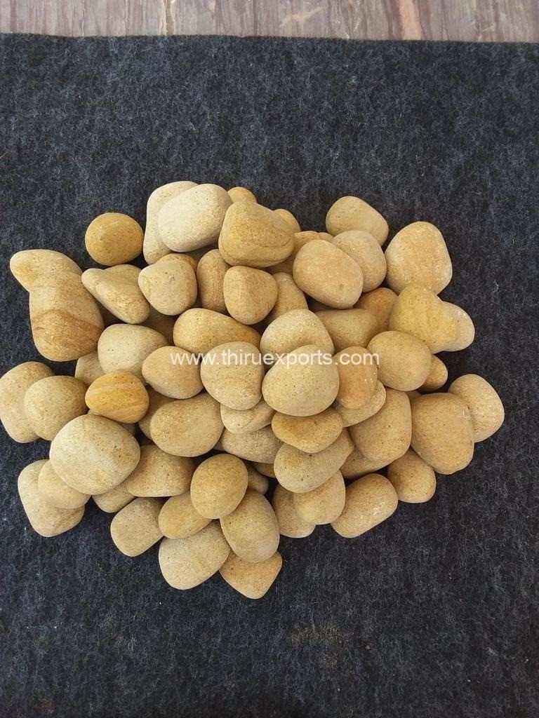 Yellow Quartz Pebble Stone